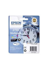 Multipack 3 cartuchos de tinta  Original EPSON C/M/Y E2715, reemplaza a C13T27154010 nº27XL - Imagen 1